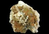 Quartz Crystal Cluster with Chalcopyrite & Calcite - Morocco #69533-4